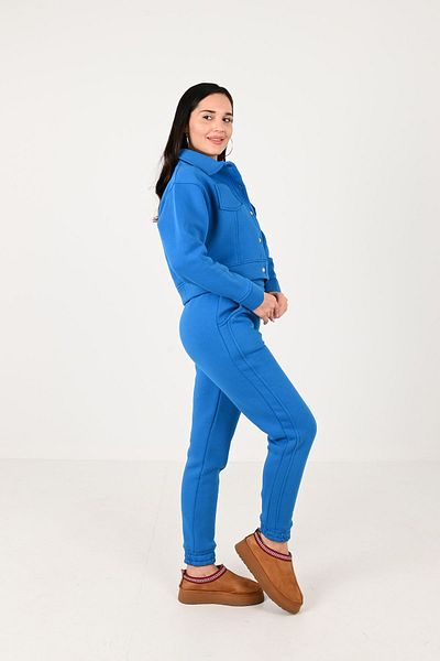 Koza Butik Γυναικεία αθλητική φόρμα με λεπτομερή κουμπιά τσέπης 3920-24