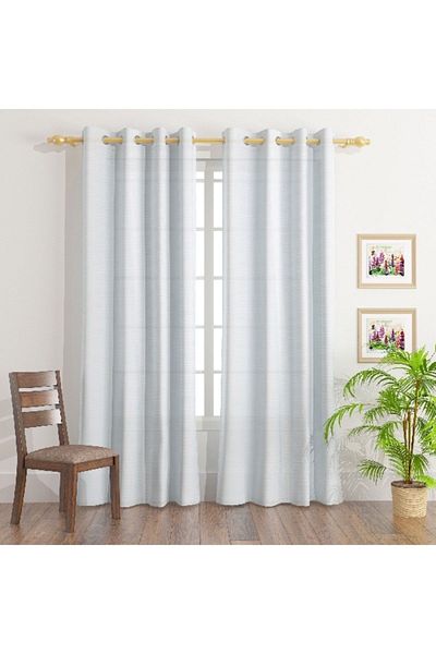 Home Box Leon Extra Long Sheer Curtain Pair - 140x300 cm
