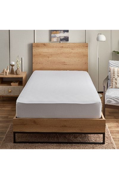 Home Box Haven Geta 200TC Percale Twin Fitted Sheet - 120x200+33 cm