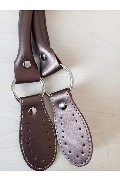 hobi duragı Likya 60 cm Pipe Leather Handle Bag
