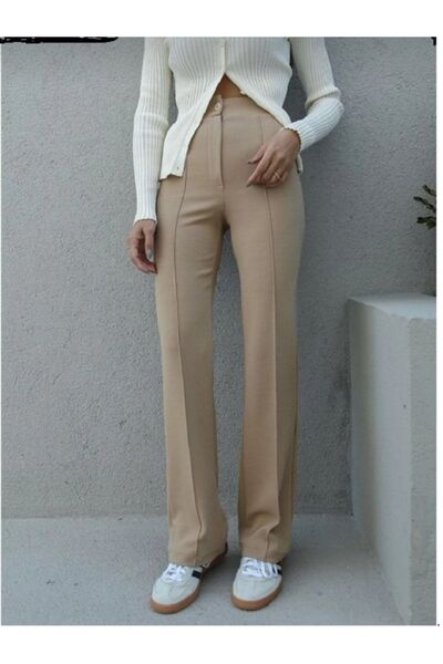 Butik Karaca COPIE - țesătură creponată Palazzo Ultra Black - Pantaloni cu ta...