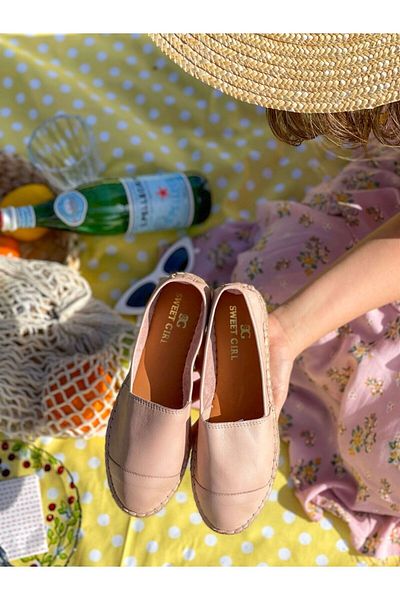 sovrana Prášek na model Espadrille z pravé kůže