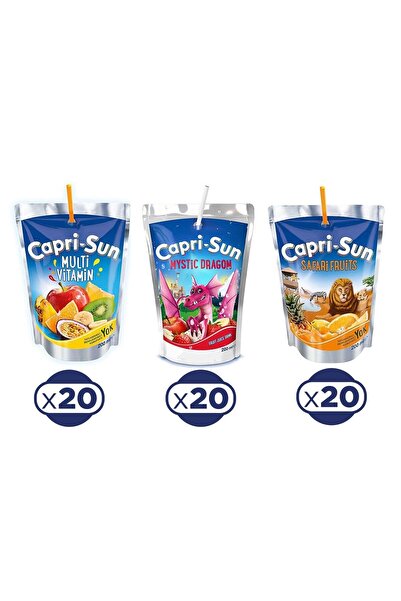 Capri - Sun 200 ml x 60 Adet / Karma 3 lü Koli