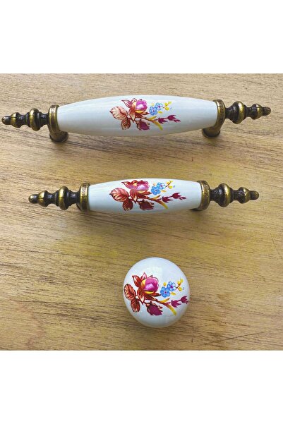 Karan Porselen 96mm Porcelain Furniture Drawer Cloakroom Kitchen Cabinet Handle