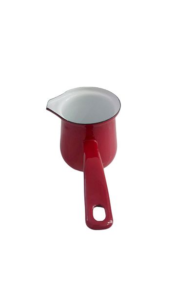 AHİR TİCARET Ebru Metal - Enameled Nostalgia Coffee Pot No:4
