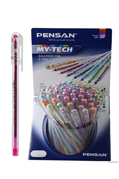 Pensan Tükenmez Kalem My-tech 0.7 Mm Iğne Uç 8 Renk 60 Lı Stand - 60'lı Standart