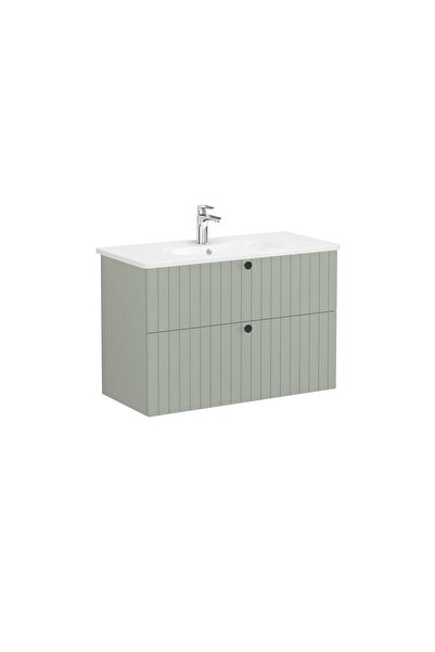 VitrA Root Groove Çekmeceli Lavabo Dolabı 100 Cm Mat Retro Yeşil 69463