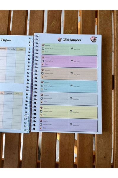 EyER Shoping Green Timeless Weekly Planner - Σκληρό εξώφυλλο με αυτοκόλλητο σπείρα