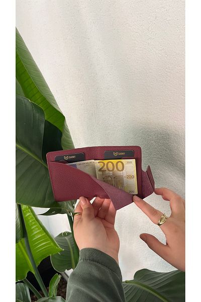 Garniy 1706 Model Genuine Leather Wallet and Card Holder Set