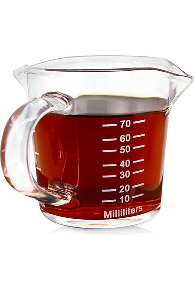 MIBRU Coffee glass mesuring cup 70ml scale