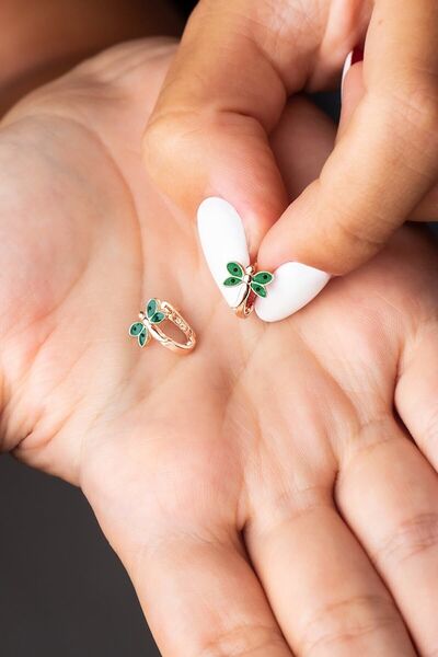 TEK TARZIM TAKI Yusufçuk Figürlü Gümüş Çocuk Küpesi Klipsli Model Mineli (2 - 6 YAŞ)