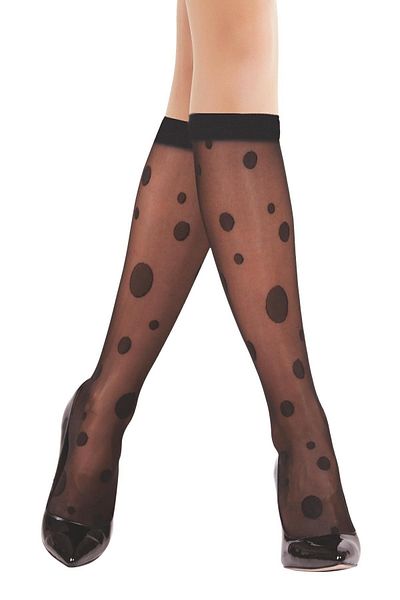 Daymod Чорапи до коляното Globe Black Polka Dot, 3 чифта
