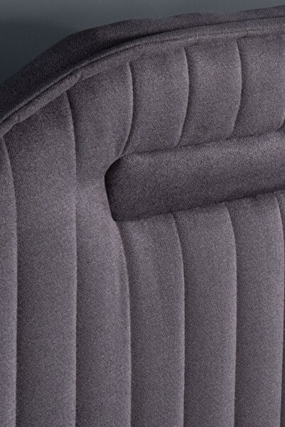 Kilim Mobilya Royal Lux Sandıklı Baza Başlık Paket Yaylı Pedli Yatak Seti Antrasit