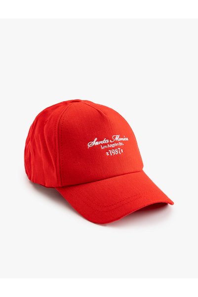 Koton Cotton Embroidered Cap Hat