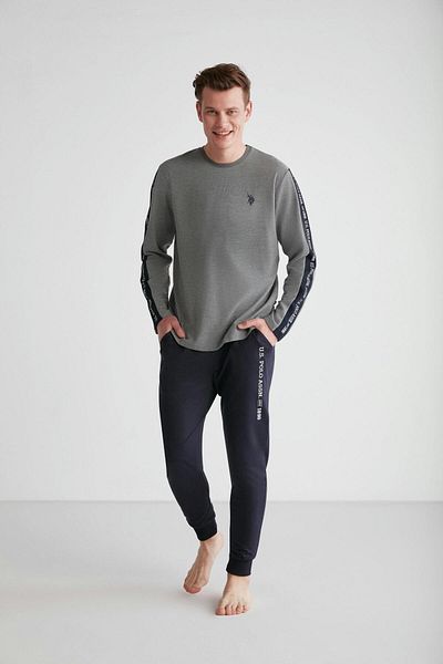 U.S. Polo Assn. US POLO ASSNMen's Round Neck Pajama Set 18708