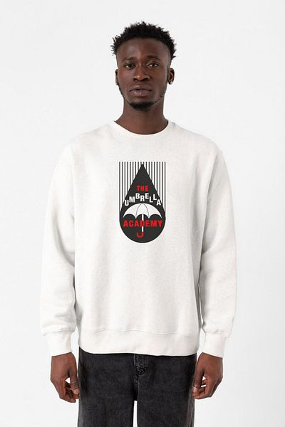 Tshirthane Λευκό ανδρικό φούτερ 2ip The Umbrella Academy Rain Logo