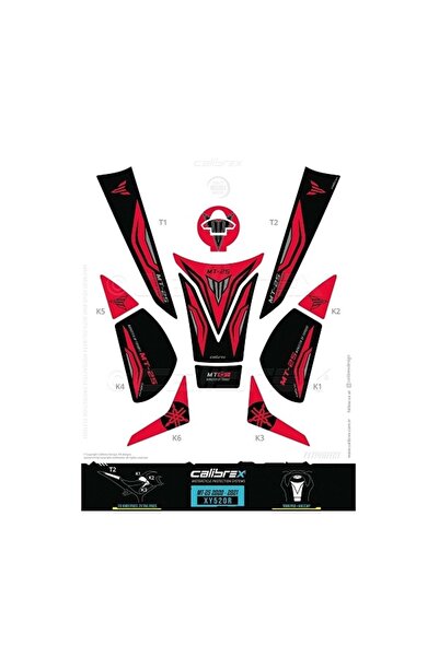 Calibrex Yamaha Mt25 2020-21 Tank Pad Full Kırmızı Xy520r