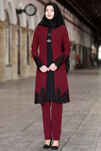 Modaviki Claret Red Sema Διπλό Σετ SN28