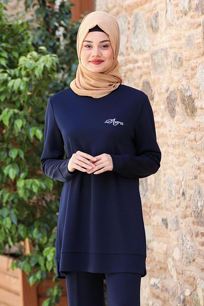 Modaviki Navy Blue Cemre Διπλό Σετ - SN54