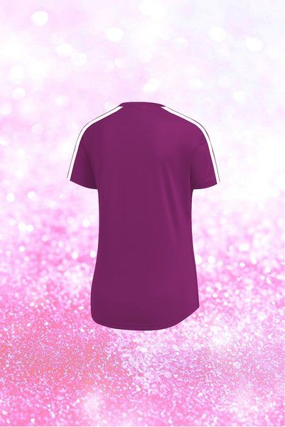 POSEIDON STORM Women's Purple Dri-Fit Fabric Unprinted Round Neck Short Sleeve T-Shirt S-3Xl