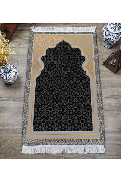 Doruklar Home Collection Digital Printing Non-Slip Base Washable Tufted Prayer Rug