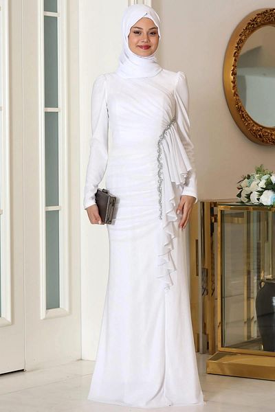 Modaviki Βραδινό φόρεμα White Zühre - SN78