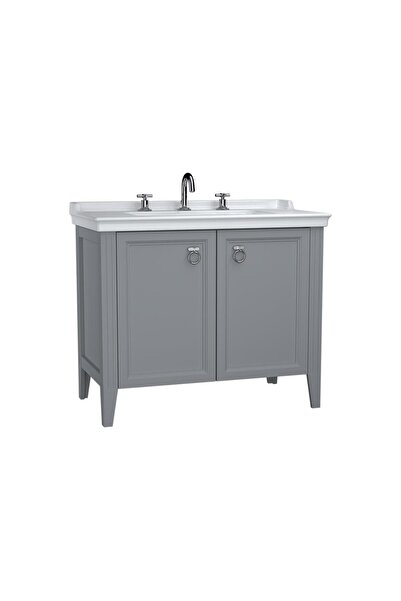 VitrA Valarte Kapaklı Etajerli Lavabo Dolabı 100 Cm Mat Gri 62166