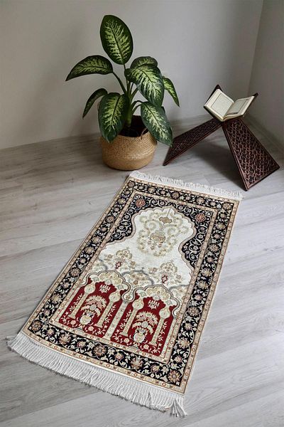 Doruklar Home Collection Digital Printing Non-Slip Base Washable Tufted Prayer Rug