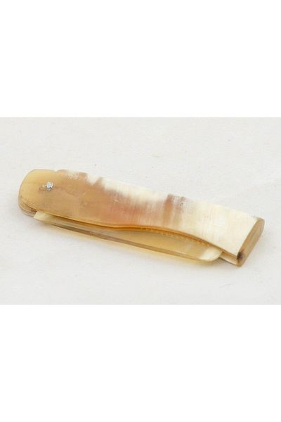 MR RZN STORE Natural Bone Comb Brush Foldable Pocket Knife Style Souvenirs