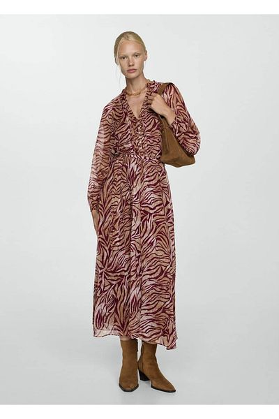 MANGO Woman ROCHIE Lungă cu Motive