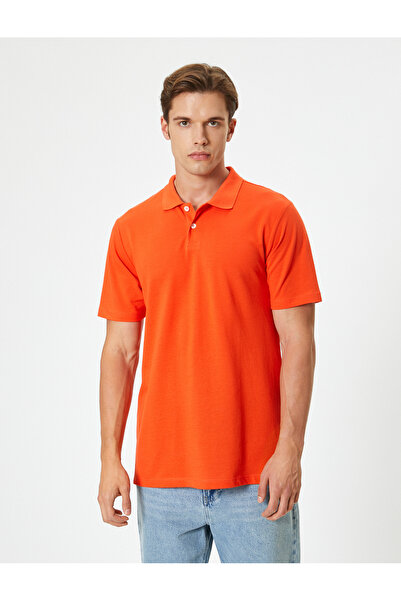 Koton Polo Neck Slim Fit Cotton T-Shirt - Short Sleeve