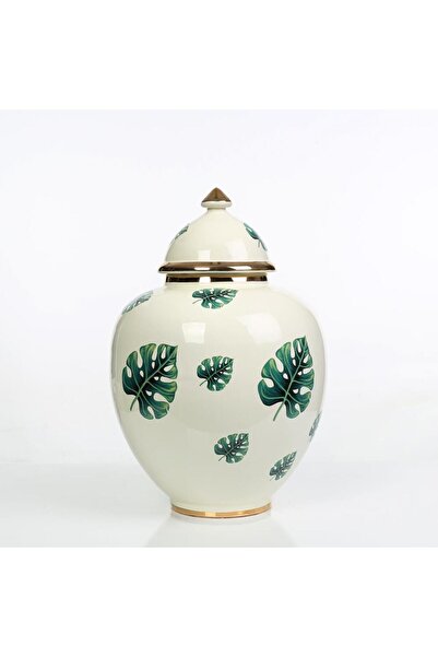 Vitale Yaprak Desenli Şah Küp Yeşil 38 cm AK.NRH0085