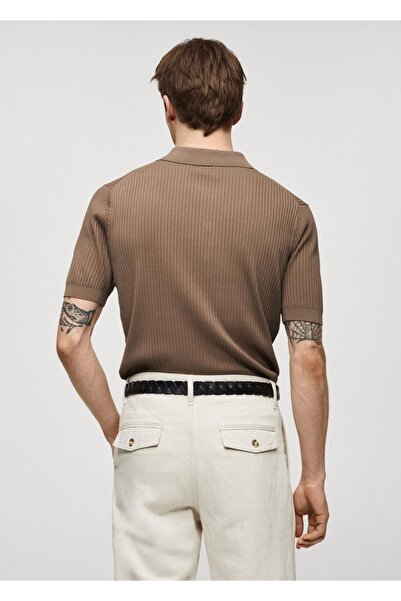 MANGO Man Pamuklu triko polo gömlek