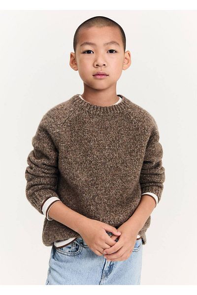MANGO Kids Μάλλινο πλεκτό πουλόβερ