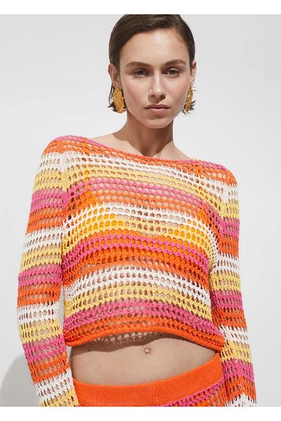 MANGO Woman Häkelpullover