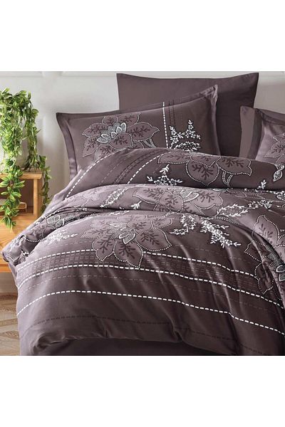 feifei Cotton Satin Double Nev Set Moya V1 Coffee