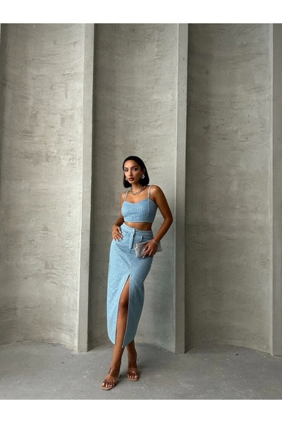 Ecenin Favorileri Синій джинсовий бюст'є