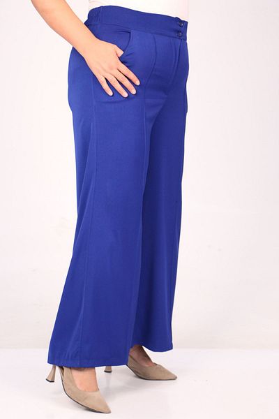 Eslina 39037 Plus Size Aspen Elastic Waist Trousers - Saks