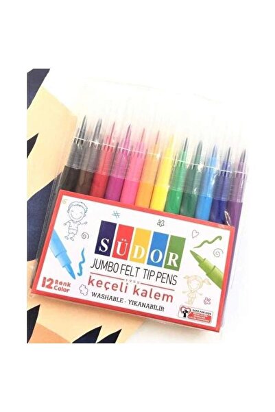 Genel Markalar 12 Renk Jumbo Keçeli Boya Kalemi
