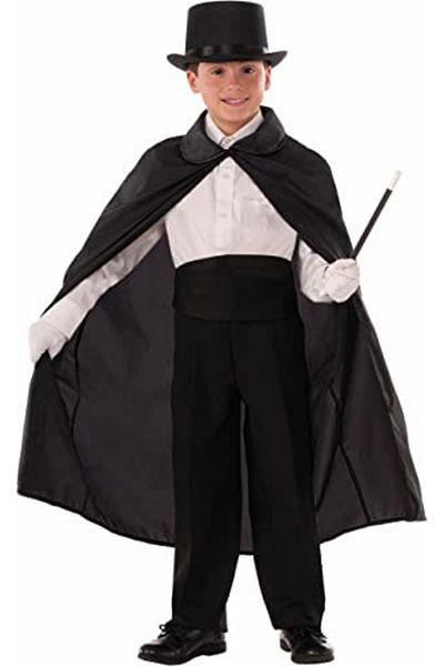 NLB TİCARET Wizard Cloak 90 Cm And Wizard Hat Black Color Children's Size