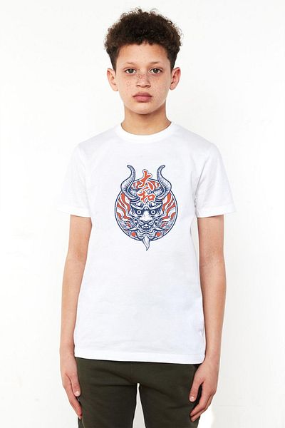 Tshirthane Tricou One Piece Anime Yamato Mask Alb pentru copii