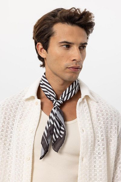 Antioch Black Striped Scarf