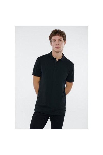 Mavi Ανδρικό μπλουζάκι μαύρο M066157-900 Polo Neck