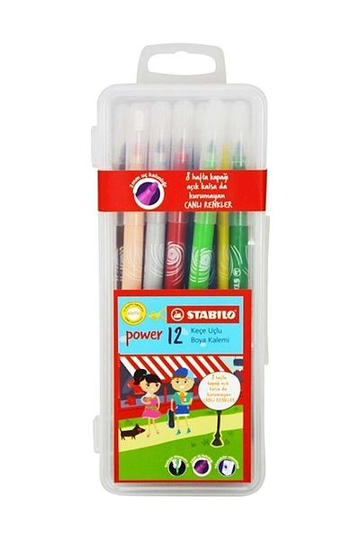 Stabilo 12 Colors Power Felt Tip Pen