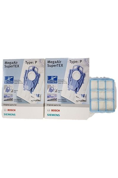 Koyuncu Siemens Type P Ergomax Compatible Vacuum Cleaner Dust Bags 2 Box Filters