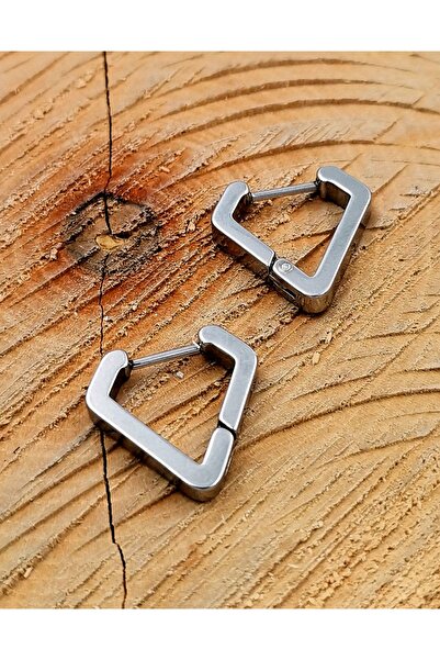 Monalisa Home 316 l steel silver color unisex earrings diameter 1 cm
