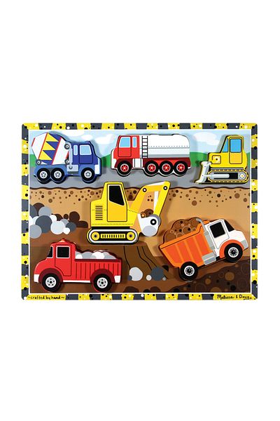 Melissa & Doug لغز ميليسا ودوج الخشبي السمين - مركبات البناء