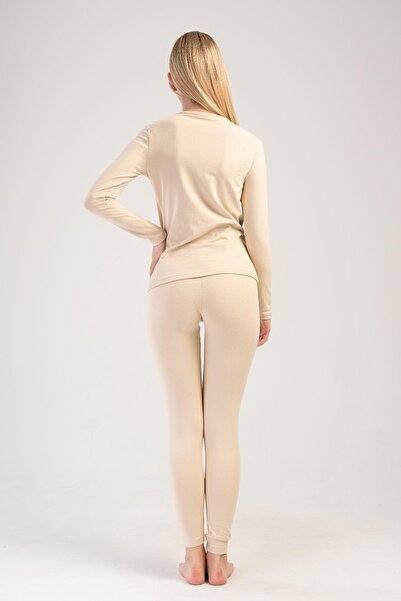 C&City بدلة حرارية بأكمام طويلة - رقبة دائرية، بيج 405152 / 409003