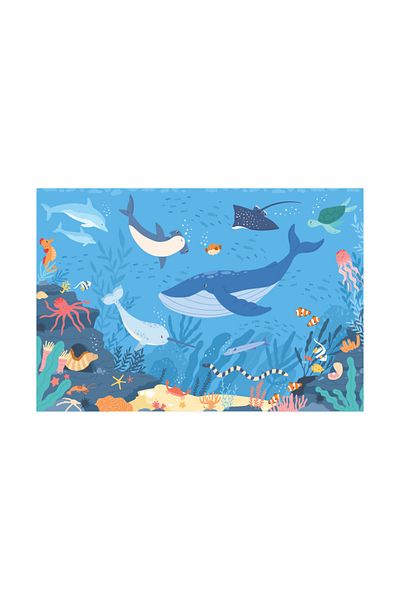 Blue Focus 50 Piece Puzzle Sea Animals