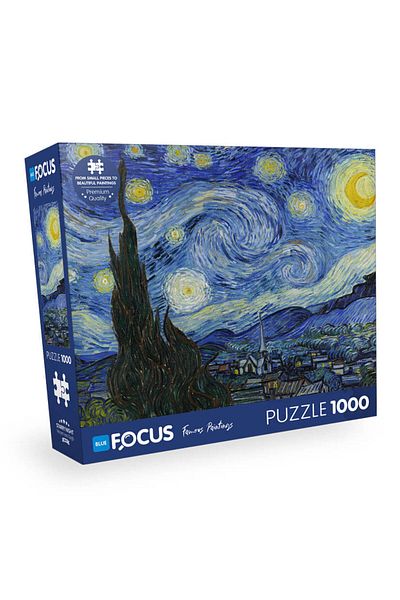 Blue Focus 1000 Piece Puzzle - Starry Night